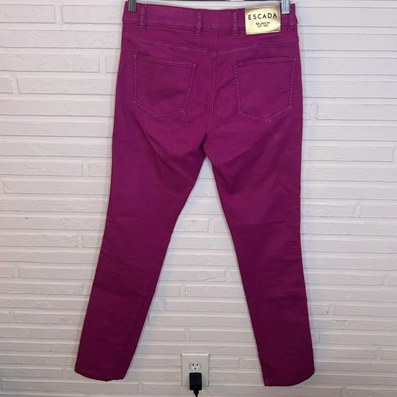 Escada Tourmaline Pink Mid Rise Skinny Jeans, Women’s Size 6 - Picture 6 of 11